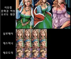 옛날 게임 징기스칸3 왕비 도트 모음..jpg