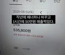 입간판 바꾸고 매출 오른 카페