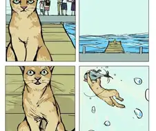 고양이를 물가에서 키우는 특이한 사람.manhwa