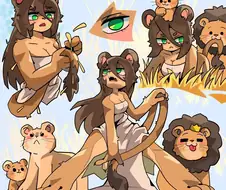 사자 퍼리 한장