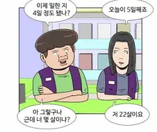 편돌이,편순이 알바생, 진상 줘패는 망가.