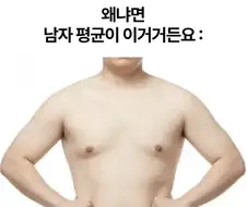 대한민국 30대 남성 평균 몸매