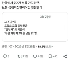 유럽에서 찐부자의 기준은 ＇부를 가진지 7대를 넘을것＇