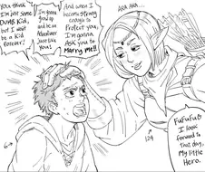 소년을 키잡하려는엘프