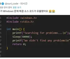 유출된 문제 해결 소스 코드