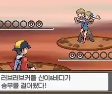 포켓몬 트레이너 커플이 승부를 걸어왔다