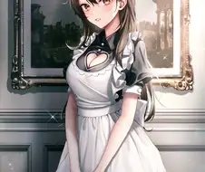 검은 머리 거유 메이드