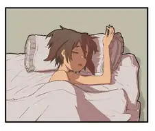 동급생 여자아이랑 아침에 일어나서 인사하는 만화