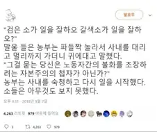어느 소가 일을 더 잘하오?
