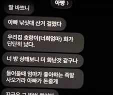 아빠가 딸에게 보낸 다급한 문자