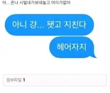 남친에게 실망해서 자지라고 카톡한 여자