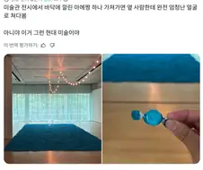 미술관에서 사탕 주워먹다 꼽먹은 사람...