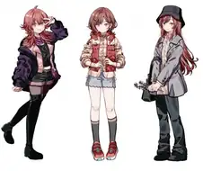 @) 옷 바뀌 입어본 카호-마도카-아마나.manga