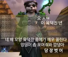 와우에서 은근 성희롱 당하는 캐릭터