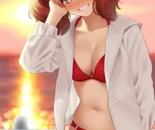 [말딸] 석양을 등지는 비키니 네이처