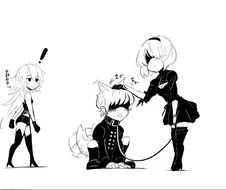 9S가 2B의 가랑이사이에 얼굴을 ㅂㄴ 만화.manwha
