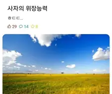미쳐버린 사자의 위장능력