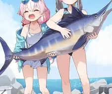 블루아카/분유그림체)응...시로코...낚시 족고수....