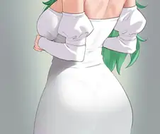 치마를 까고 궁디를 보여주는 여자