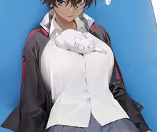 가슴 위에 고양이 같은게 있는 JK 만화