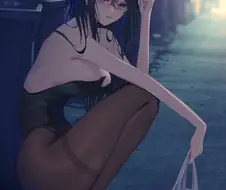 뒷골목에서 담배 피는 바니걸