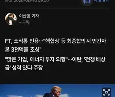 트럼프, 한국기업 등 참여하는 이란 재건기금 추진