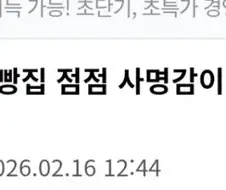 동네 빵집이 점점 사명감이 없어지는 이유