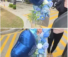 김수현 팬에게 꽃 선물받은 유튜버.jpg