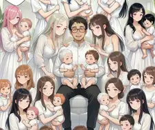 Ai망가 중 아버지의 날에 가족사진 찍는 남자