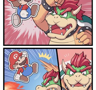 수퍼마리오) 마리오가 존나 쎄지는 만화