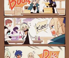 원신) 펑펑 터지는 기사단 만화.manga