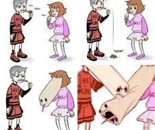 외계인들이 아이스크림 먹는 만화