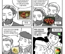 각 화가들의 사과그림.manhwa