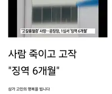 노동자의 목숨 값은 징역 6개월.jpg