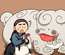 궁중채화 제작 장인과 메롱해치 만화
