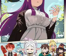 새로운 마법을 배운 프리렌 망가 . manga