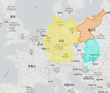 한반도와 독일 땅덩이 크기 차이