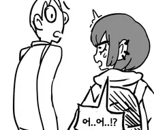 똥을 뿌직뿌직 싸는 톰보이 숏컷녀 만화.manwha