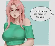 브라끈 보이는게 귀엽지 않아?
