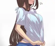 말딸) 가슴 주머니가 부끄러운 아야베 씨.
