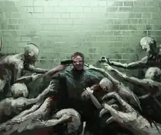 쟈살하려는 남자를 막으려고하는 사람들