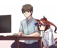 [말딸] 컴퓨터를 하는데 귀찮게 구는 테이오