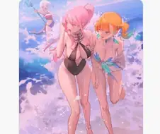 버튜버)이스터에그가 숨겨져있는 홀로미스 수영복.manga