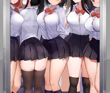 사람들로 가득찬 전철