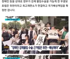 장애인에게 불임 수술을 강요한 건 위헌