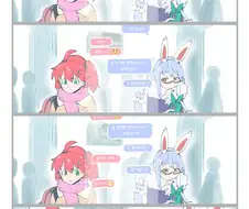 버튜버)페코미코가 꽁냥대는 만화