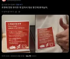 호텔에서 발견한 편리한 도구.twit