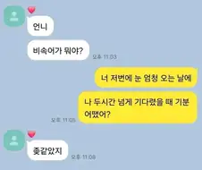 언니 비속어가 뭐야?
