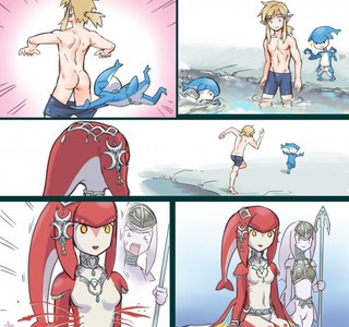 야숨) 링크의 알몸을 본 공주님.manga