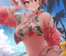 @) 찌찌큰 분홍머리